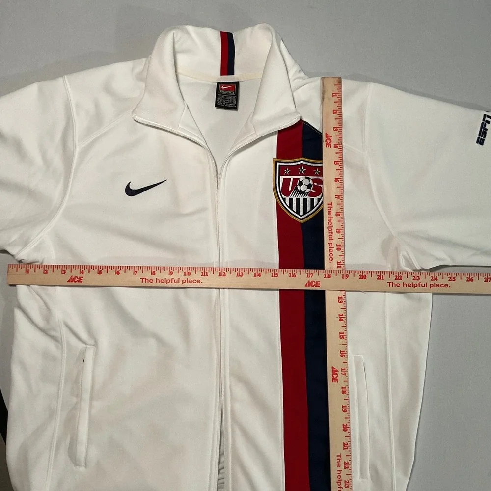 Y2K Nike USA Soccer Team Track Jacket XL‎ 06 ESPN Staff Issue White World Cup